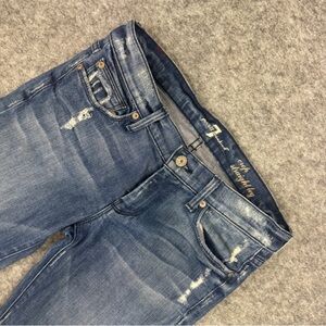 7 For All Mankind Women's Distressed Denim Jeans